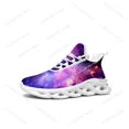 thumbnail image 1 of Zapatillas deportivas Galaxy Celestial Flats para hombre y mujer, deportivas de alta calidad con cordones, de malla, hechas a medida, color blanco, 1 of 6