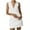 White, variant on Women's Linen Dress, Sleeveless V Neck Midi Dress, Casual Summer Dress for Women