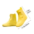 thumbnail image 2 of Unisex Thickened Non-Slip Reusable Waterproof Rain Shoe Covers Portable Wear-Resistant Overshoes for Men Women Daily Use Outdoor Walking Cycling Commuting Gardening Hiking 11.8x7.9 Inches, 2 of 9