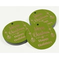 thumbnail image 3 of Inkdotpot Rose Gold Foil Paper Hang Tags Merry Christmas & Happy Holiday Favor Tags 100 Pieces, 3 of 6