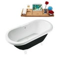 thumbnail image 6 of 59" Streamline N1120WH-WH Clawfoot Tub and Tray With External Drain, 6 of 13