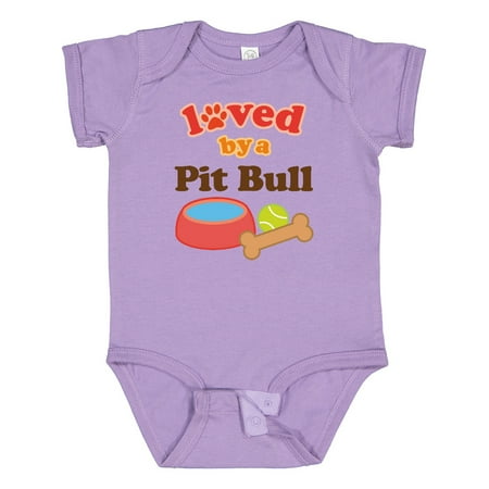 

Inktastic Pit Bull Loved by a (Dog Breed) Gift Baby Boy or Baby Girl Bodysuit