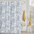 thumbnail image 3 of Shower Curtain Blue Flowers Hydrangea Shower Curtains for Bathroom Decor, Waterproof Polyester Shower Curtain Set with Hooks, Extra Long 72" x 84" Spring Floral Leaf, 3 of 9