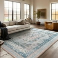 thumbnail image 6 of Area Vintage Boho Rugs for Living Room, Machine Washable Area Rugs with Non-Slip Backing, Indoor Rug Vintage Bohemian Area Rug Home Decor, Room Decor, 2 x 6 ft, Blue, 1 Pack, 6 of 6