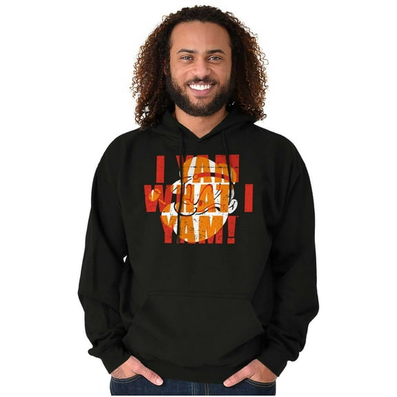 Popeye Catchphrase What I Yam Hoodie Sweatshirt Women Men Brisco Brands S