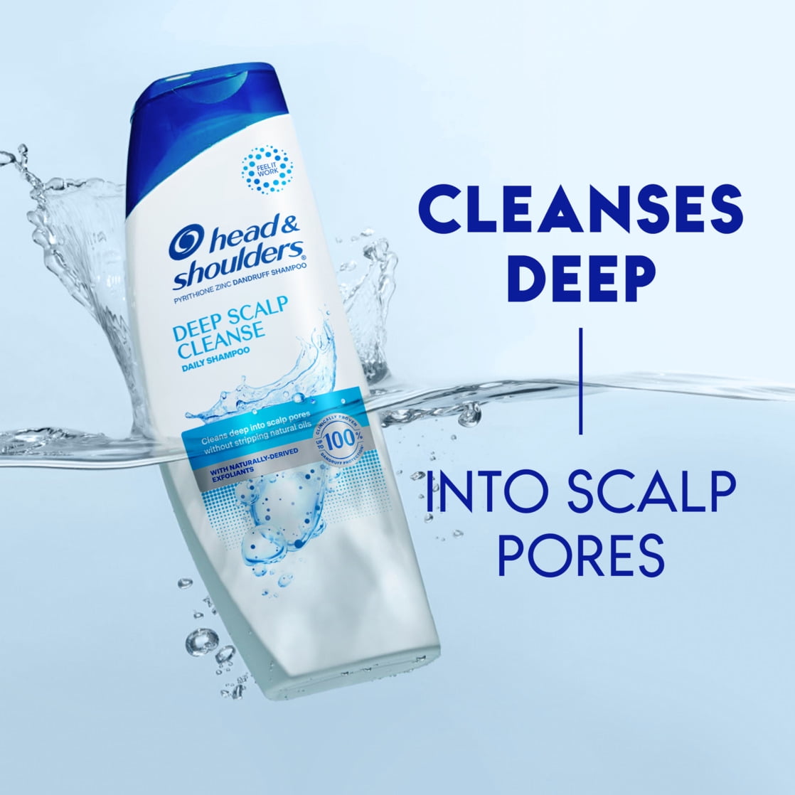 (3 pack) Head and Shoulders Dandruff Shampoo, Deep Scalp Cleanse, 12.5 fl oz