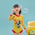 thumbnail image 4 of Traje de baño de una pieza con cremallera para niños y niñas de Disney Mickey Minnie Lotso, protección solar, entrenamiento de natación para niños, ropa deportiva de secado rápido, 4 of 5