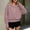Pink, variant on Women's Haf Zip Cropped Hoodies, Casual Long Sleeve Loose Pullover Sweatshirt Trendy Hooded Tops Blouses