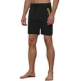 thumbnail image 4 of INSPIRE CHIC Men's Solid Color Elastic Waistband Lightweight Swimwear Shorts, 4 of 5
