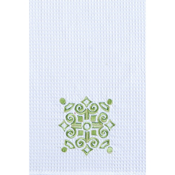 Colonial Williamsburg Boxwood Abbey Waffle Weave Cotton Kitchen Towel