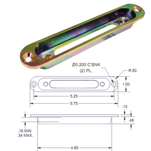 Optional Faceplate for Round Face Mortise Locks