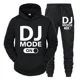 thumbnail image 2 of Conjunto de 2 piezas de sudadera y pantalones con diseño de DJ MODE ON para hombre, ropa de calle de manga larga a la moda de hip hop 2024, sudaderas unisex, ropa deportiva, 2 of 4