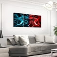 thumbnail image 3 of Erosebridal Gamer Gamepad Canvas Wall Art Set of 3, Neon Lines Stripes Framed Wall Art for Living Room, Video Game Theme Wall Decor for Kitchen, Luxurious Bedroom Decoration, 3 of 5