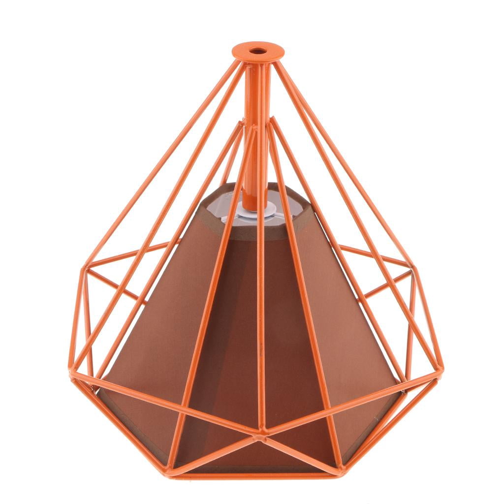 EHJRE Fabric Lampshade Chandelier -jourss Cage Luminaire Luminaire , Type 2 - Orange, as Described