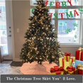 thumbnail image 3 of Christmas Rose Gold Tree Skirt 36in Sequin Tree Skirt Xmas Pine Tree Ornaments Artificial Christmas Pine Tree Skirt Holiday Decor (36 Inch, Rose Gold), 3 of 7