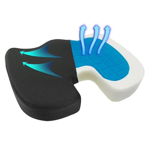 AIFUSI Seat Cushion, 3D U-Shape Memory Foam Chair Cushions, Ergonomic Coccyx Back Pain Relief Pad Pillow Support, Chair Pads and Washable Cover for Office Car Wheelchair Computer Driver