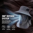 thumbnail image 2 of UV Protection Outdoor Fisherman's Hat, Spring/Summer Fisherman's Hat Detachable Outdoor Sun-Protective Face Covering(B), 2 of 6