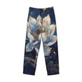thumbnail image 2 of Fotbe Blue Golden Dream Lotus Men's Pajama Pants,Sleepwear Pants,Pj Bottoms Drawstring And Pockets-Large, 2 of 7