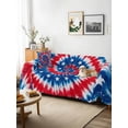 thumbnail image 3 of Blue Red Tie-dye Couch Cover, Vintage American Stars Abstract Art Sofa Cover Blanket for Loveseat Couches, Sectional Sofa Slipcover Furniture Protector for Living Room Bedroom 71''x118'', 3 of 9