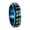 Black Blue, variant on Men's Stainless Steel Vintage Cool Hip Hop 6mm 2 Rows Musical Piano Keys Rotatable Ring Anxiety Band Black Size 8