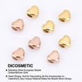 thumbnail image 6 of 8Pcs 10.5mm Stainless Steel Heart European Beads Heart Large Hole Beads Spacer Beads Metal Heart Loose Beads 5mm Hole Valentine's Day Beads for Jewelry Making DIY Findings, 6 of 9