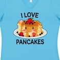 thumbnail image 4 of Inktastic I Love Pancakes with Cute Stack of Pancakes Women's V-Neck T-Shirt, 4 of 5