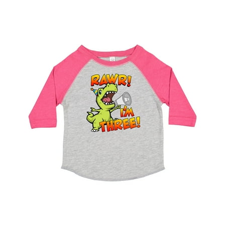 

Inktastic Rawr I m Three Dinosaur Boys or Girls Toddler T-Shirt