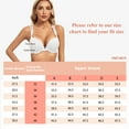 thumbnail image 7 of YANDW Front Closure Push-up Bra Strappy Thick Padded Cross Back Add 2 Cup Plunge Underwire Bras 42A, White, 7 of 7