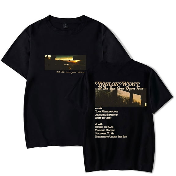 Waylon Wyatt Til The Sun Goes Down Tracklist Merch T-Shirt Women Men Crewneck Casual Short Sleeve Tee