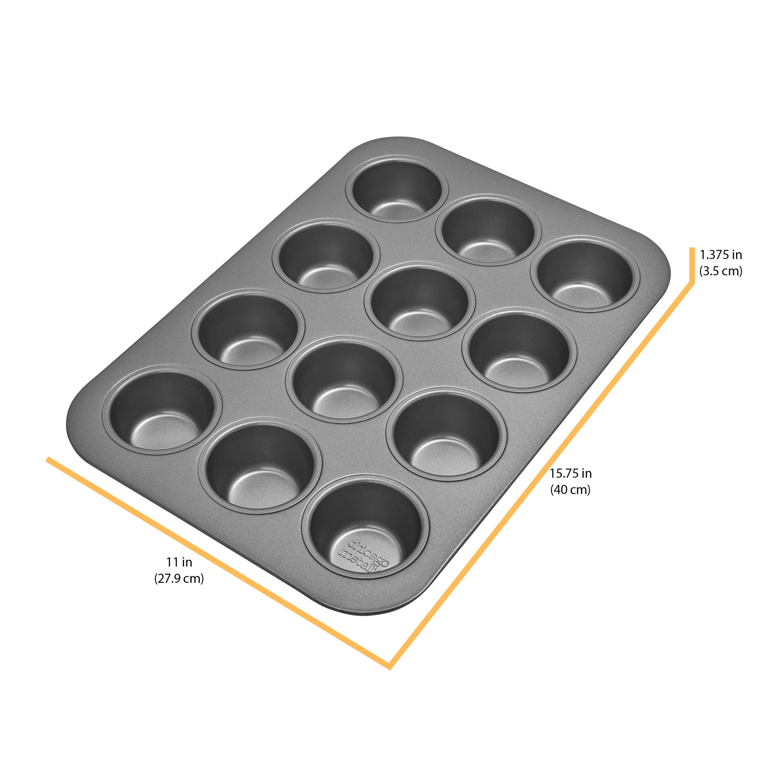 Chicago Metallic Commercial II Non-Stick 12-Cup Muffin Pan