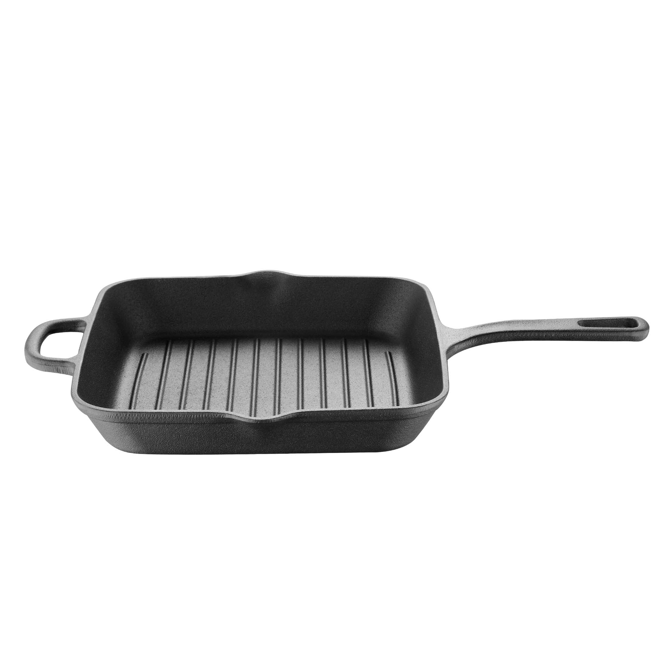 Bobikuke Square Grill Pan, Nonstick Grill Pan for Stove Tops Steak Pan  Skillet with Removeable Handle, Oven& Dishwasher Safe, Double Pour Spouts,  8