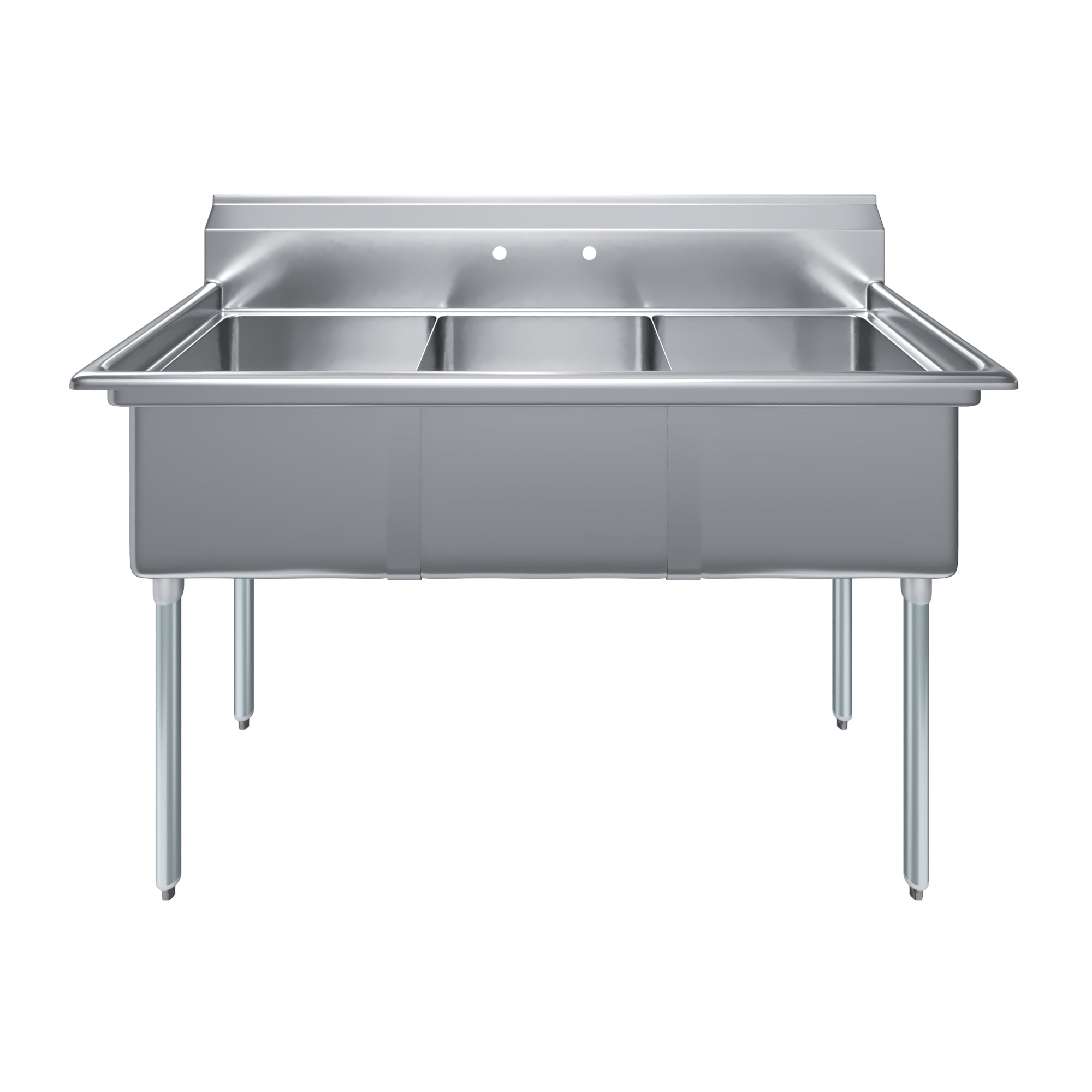 18″ x 18″ x 12″ Three Compartment Stainless Steel Commercial Kitchen Prep & Utility Sink | NSF