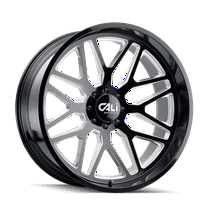 24x14 Cali Off-Road 9116 Invader Gloss Black/Milled Spokes Wheel 6x135 (-76mm)