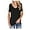 Black, variant on Womens Summer V Neck T Shirts Short Sleeve Loose Fit Basic Tunic Tops Blouse