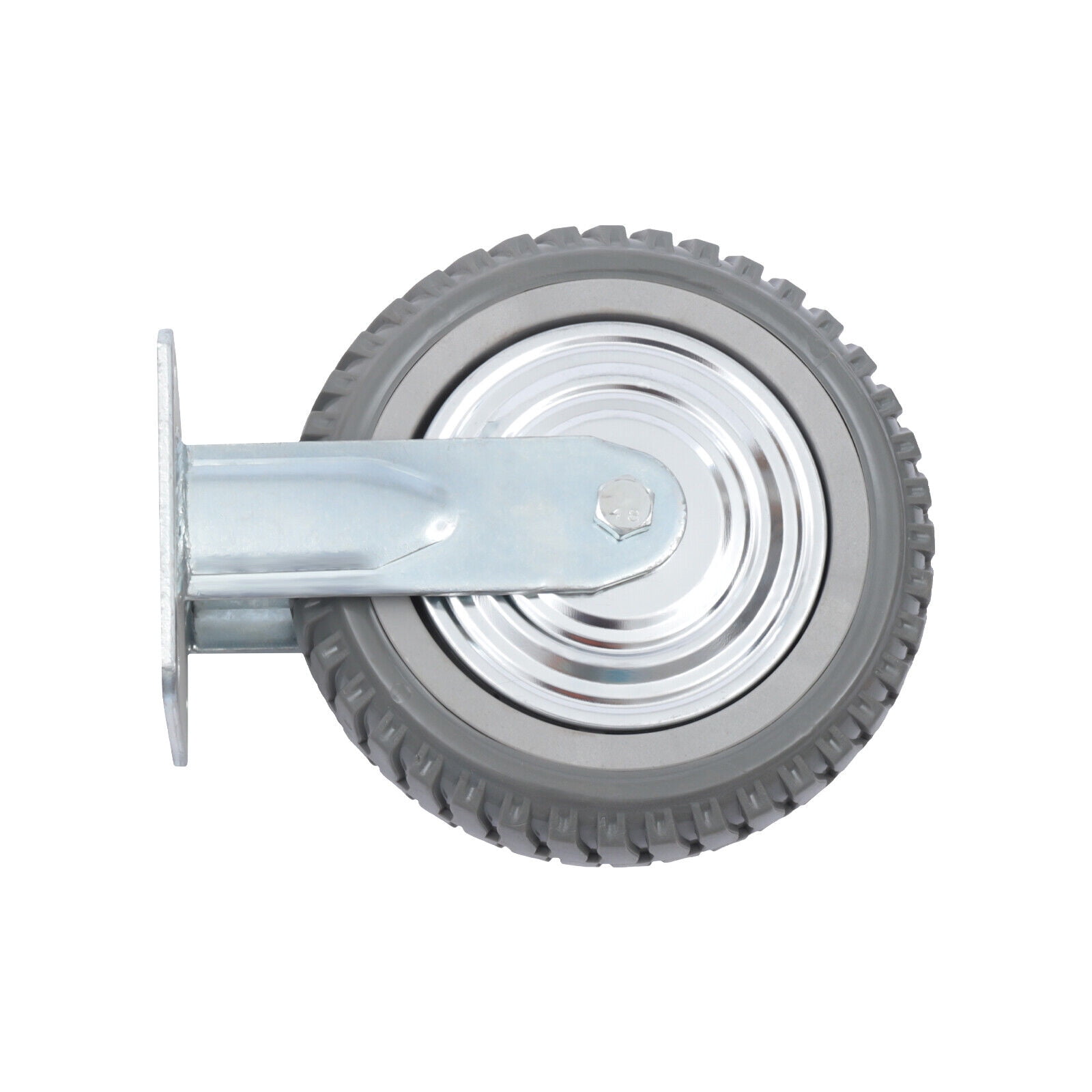 Miumaeov 4PCs 8 inch Dustproof Handling Wheels Fixed+Brake Heavy Duty Solid Caster Wheels