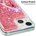 thumbnail image 5 of Case for iPhone 13 Mini, iPhone 13 Mini Case Cute Pink Glitter Luxury Sparkle Liquid for Girls Women Quicksand Clear Soft TPU Protective Phone Case for iPhone 13 Mini Pink High Heel, 5 of 10