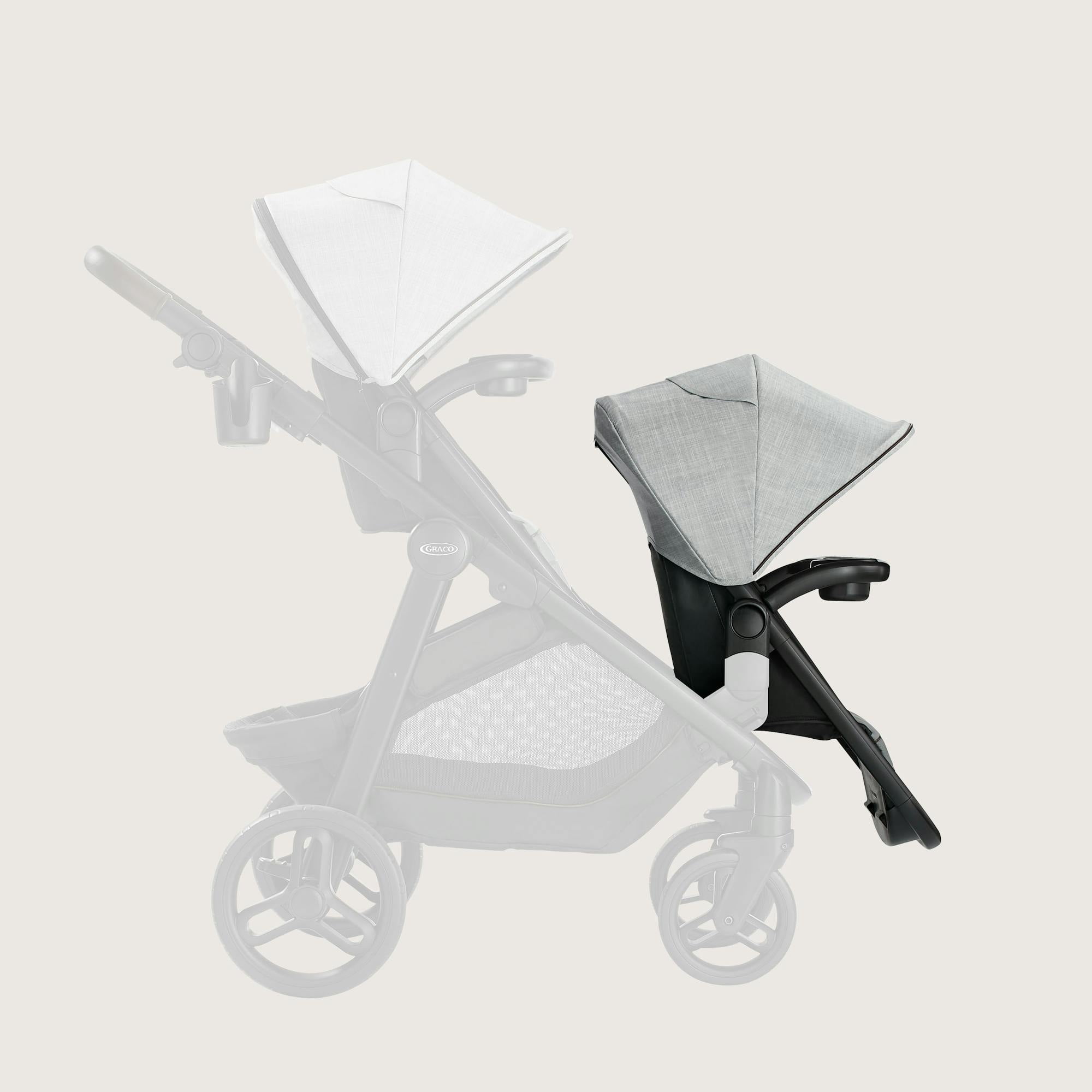Graco Premier Modes Nest2Grow Stroller Second Seat, Midtown, Grey
