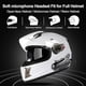 thumbnail image 5 of Intercomunicador con casco y auriculares Bluetooth para motocicleta con cancelación de ruido música estéreo IPX6 resistente al agua para casco semiabiertos, 5 of 5