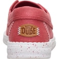 thumbnail image 6 of HEYDUDE Women Wendy Cru Stretch Canvas , Washed Red, 12, 6 of 6