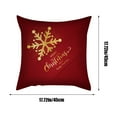 thumbnail image 3 of Nkmbld Christmas Decorative Throw Pillows, Super Soft Christmas Pillowcase for Winter Xmas Decor, Christmas Velvet Pillow Cases for Sofa, Couch, Bed and Car, Red, 3 of 8