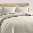 thumbnail image 6 of Virtu Comforter Sets, All Season Lightweight Solid King Size Comforter Sets, 3-Pc Bedding Sets, Oatmeal, 6 of 8