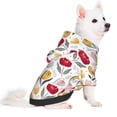 thumbnail image 2 of Fotbe Tulips Flowers Print Small Dog Sweater Hoodies Pet Grey Hooded Soft Fleece Sweatshirts with Pocket Fall Winter Puppy Cat Sweaters Warm Clothes-Medium, 2 of 7