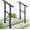 Black, variant on COZONY 1-2 Step Handrail, Indoor/Outdoor Safety Rail for Seniors, Fits Concrete/Brick/Wood Stairs, Black, 2-Pack