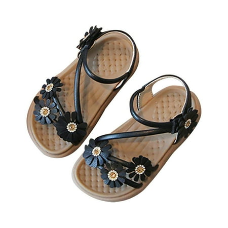 

Toddler Girls Black Comfy Sandals 2 Years-2.5 Years