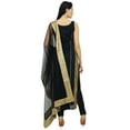 thumbnail image 3 of Atasi Womens Black Net Straight Kurti Salwaar Kameez with Dupatta Readymade, 3 of 8