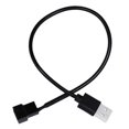 thumbnail image 1 of Full Speed 5V Voltage Step-Up USB to 4-Pin PC Fan Sleeved Power Adapter Cable, 1 of 5