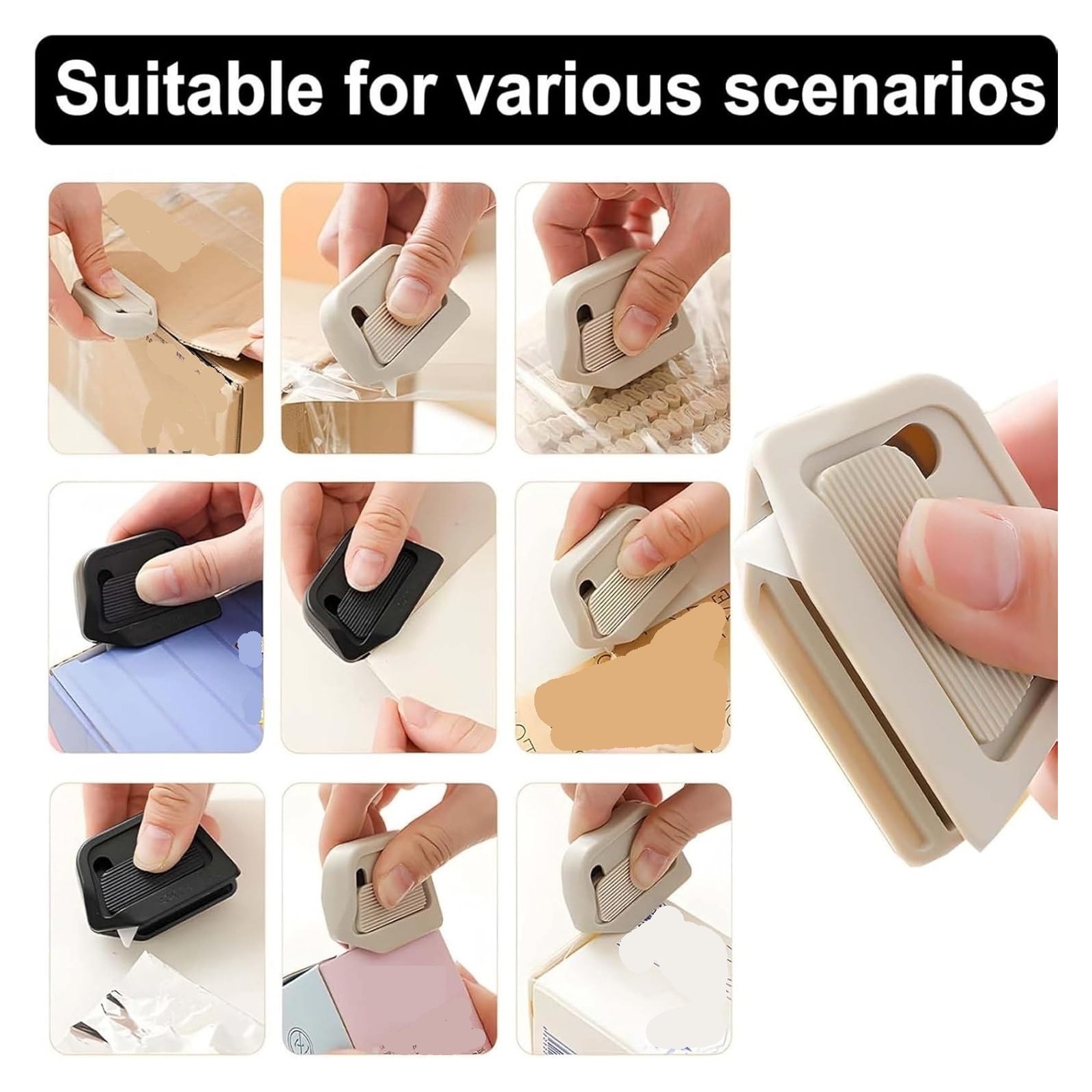 Magnetic Retractable Box Cutter Safety Lock Utility Knife, Mini Ceramic Paper , Blade, Pocket Sized