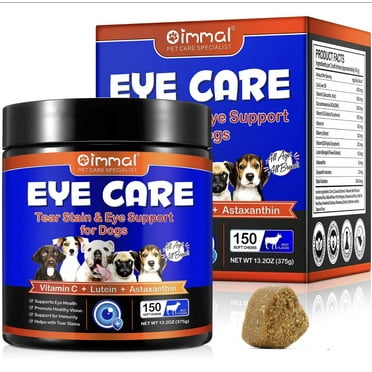 Tear Stain & Eye Support Soft Chews for Dogs – 150 Count, Beef Flavor – Pet Vision & Eye Care Supplement