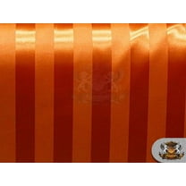 Satin Glossy Stripe Fabric ORANGE / 58" Wide / Sold by the yard