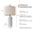 thumbnail image 6 of Oneach 23" Matte White Ceramic Table Lamps Set of 2 for Living Room Bedroom Farmhouse Bedside Nightstand Lamps with Linen Lamp Shades, 6 of 8